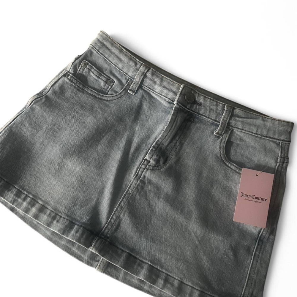 Juicy Couture light Gray Denim Skirt